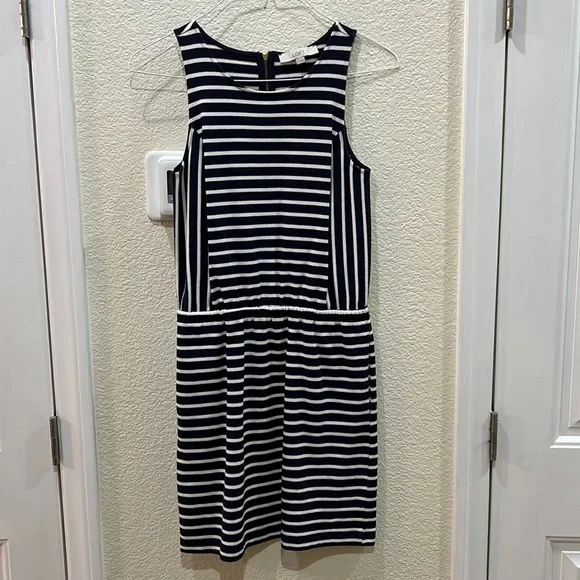 ann taylor loft casual dresses Short Sleeve Striped Dress XS NWT Pre-Owned Women's Size L Casual